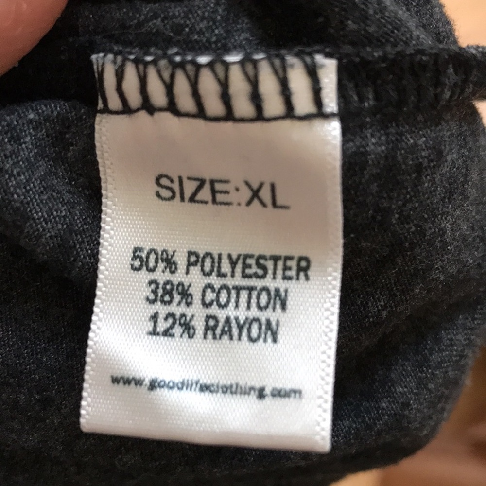 Goodlife grey tee Size XL excellent condition marked grey black and more grey - Picture 8 of 9